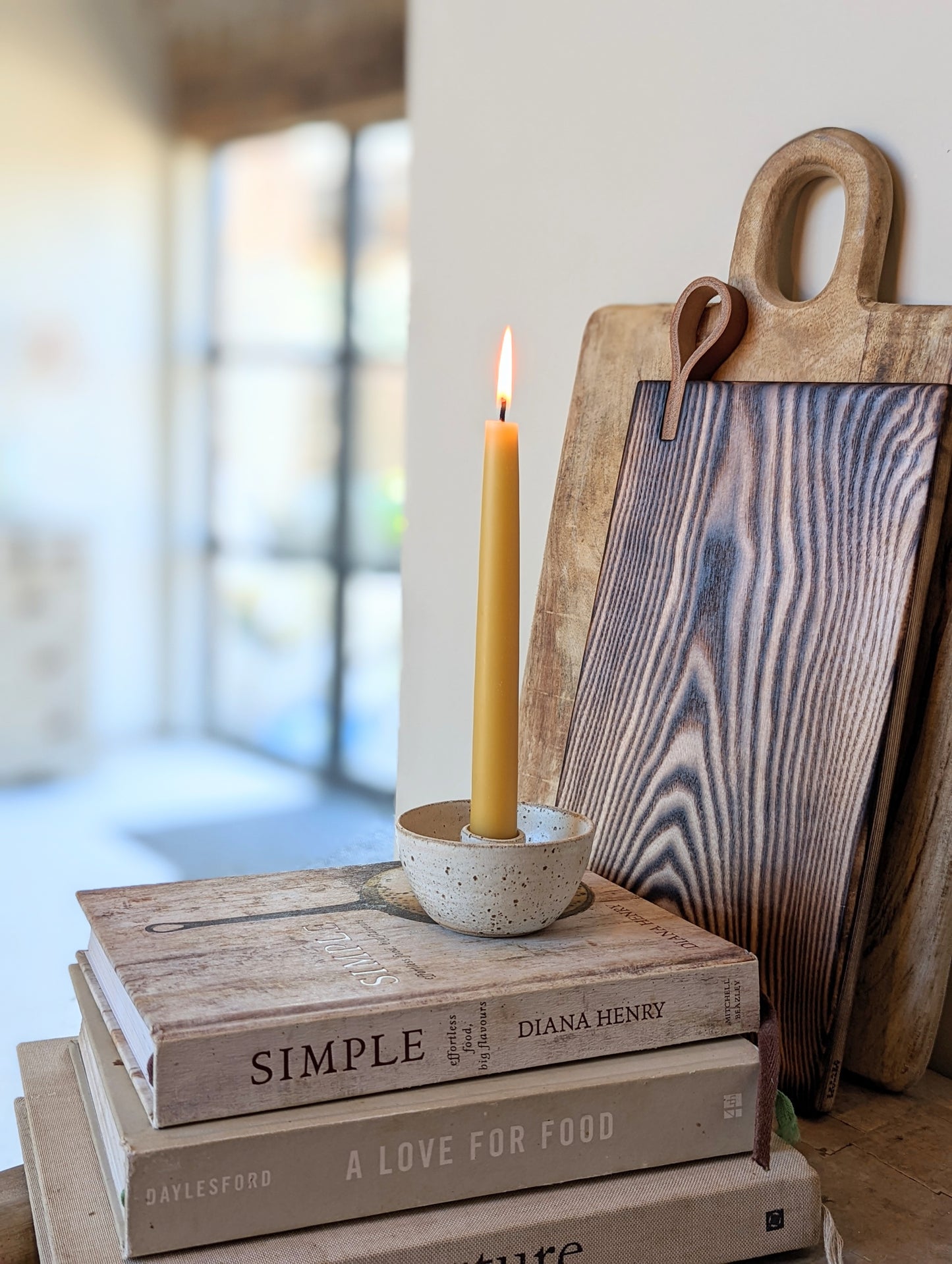 English Beeswax Dinner Candles (pair)