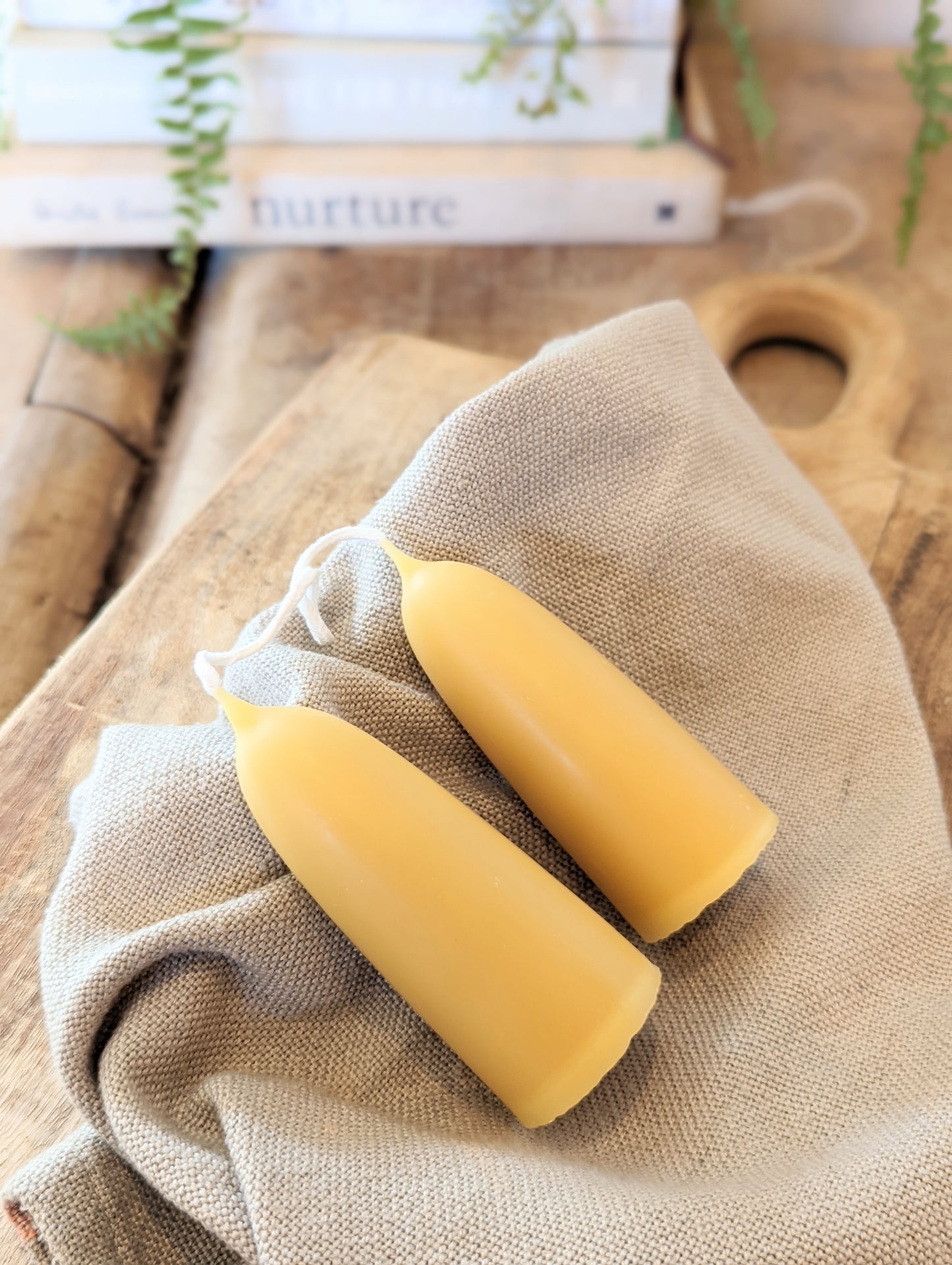 English Beeswax Stumpy Candles