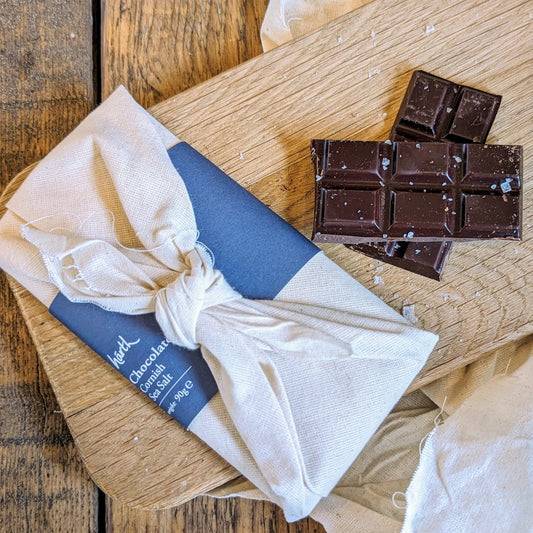 Cornish Sea Salt Dark Chocolate Bar - Handmade | Small Batch | West Country Product | Harth Chocolate