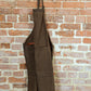 Handcrafted Waxed Cotton Full Bib Apron (with leather strap)